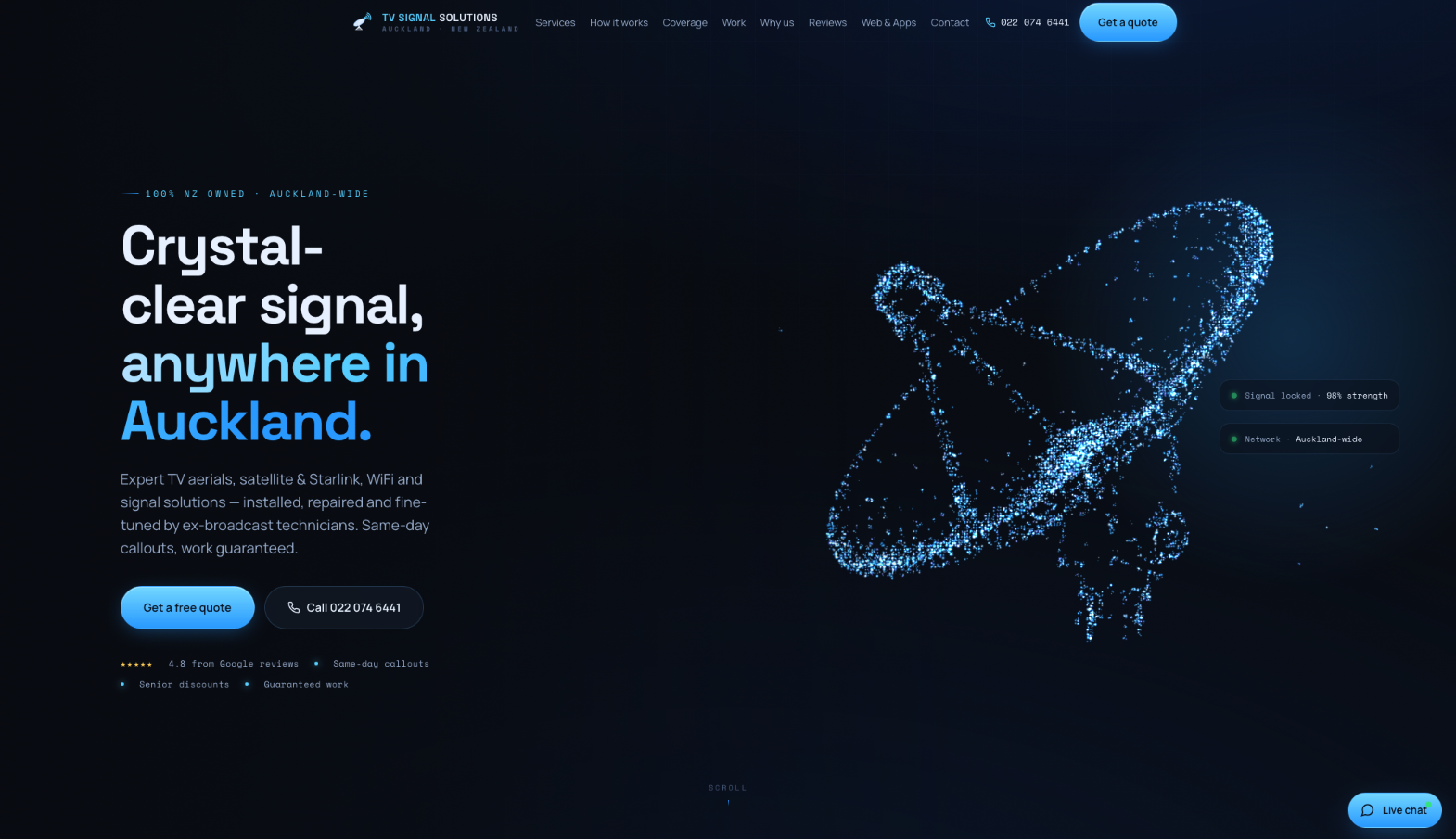 TV Signal Solutions Website